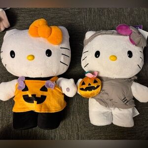 2 hello kitty plushies